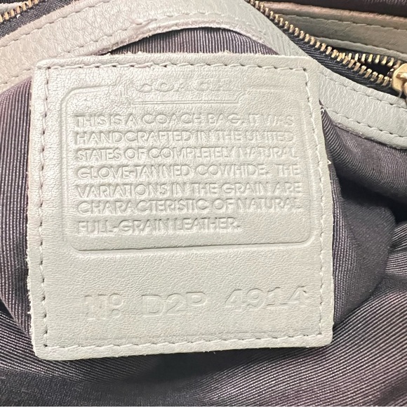 Vintage COACH Green Natural Grain Double Zip Satchel 4914, Used Good Condition - Picture 12 of 13